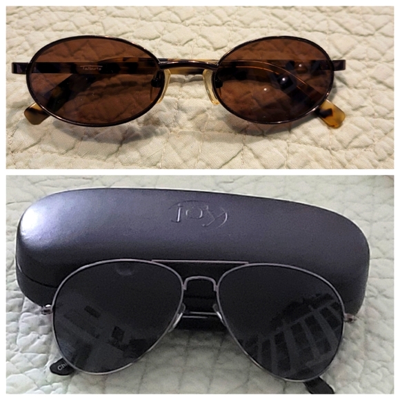 Sunglasses W/Reader Lenses & Talbots Small Oval Sunglasses Bundle - Picture 3 of 9